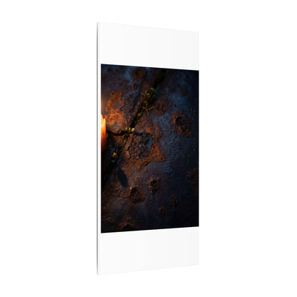 Candlelight Rust Patina Canvas Art - Dark Japandi Ma