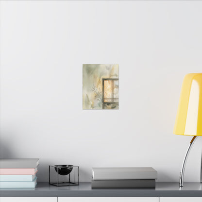 Ma Shoji Screen Canvas Art - Japandi Watercolor