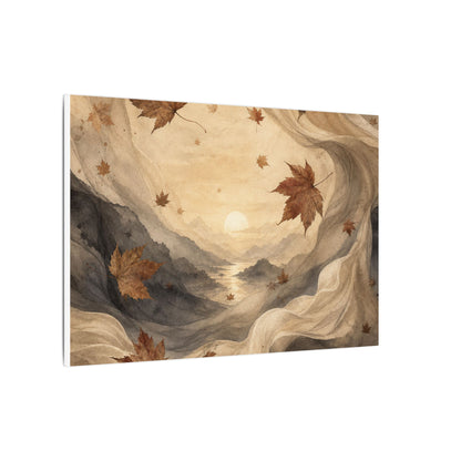Autumn Silk Drape Watercolor Canvas Art | Earthy Decor