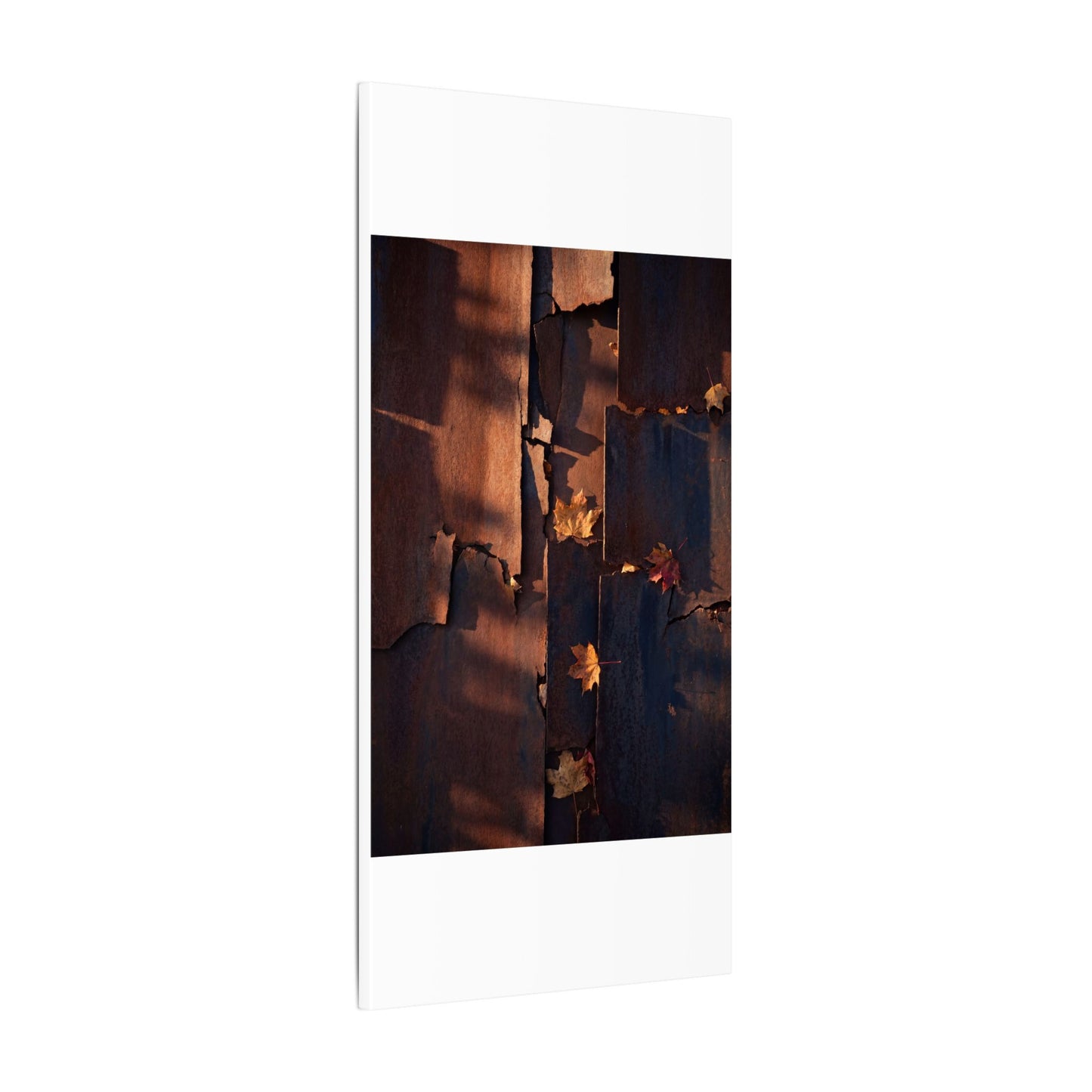 Seijaku Rust Patina Canvas Art - Dark Japandi Shadow Zen
