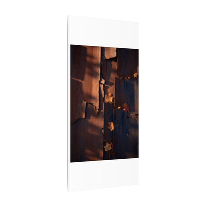 Seijaku Rust Patina Canvas Art - Dark Japandi Shadow Zen