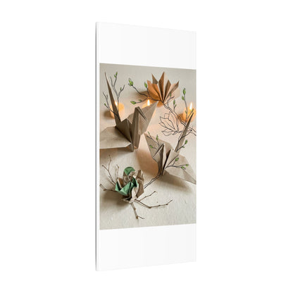 Paper Fold Spring Canvas Art | Japandi Earthy Design