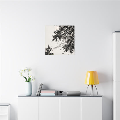 Serene Incense Smoke Canvas Art - Ukiyo E Inspired Zen