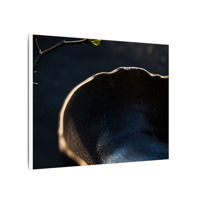 Ma Ceramic Bowl Canvas Art - Dark Japandi Shadow Zen