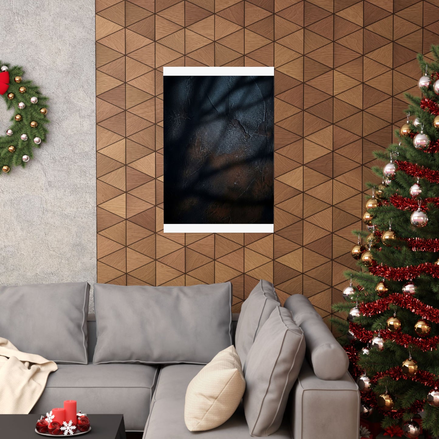 Shadow Play Wall Art Print | Winter Dark Japandi Moody Minimal Art