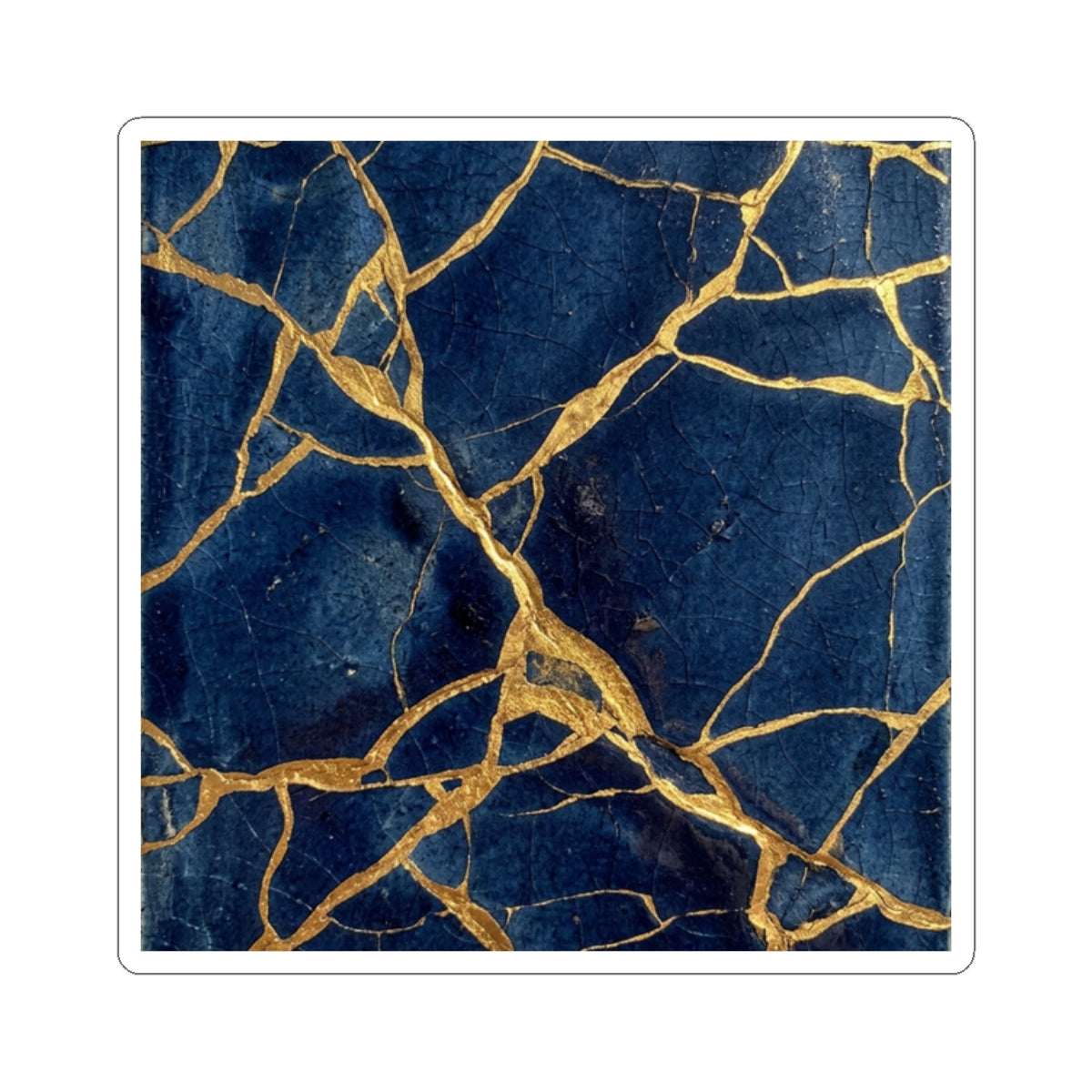 Kintsugi Crackle Sticker Art Print