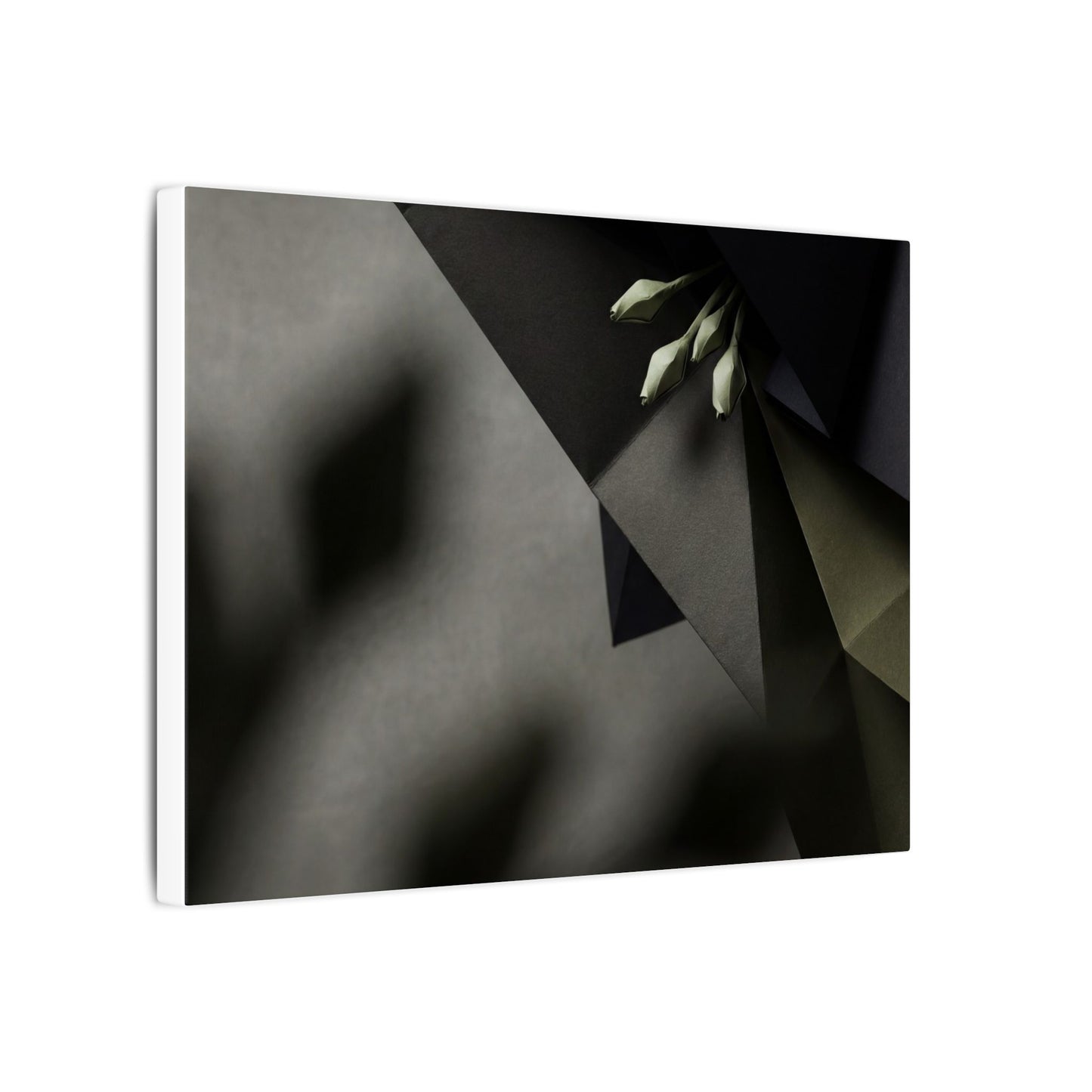 Paper Fold Moody Minimal Canvas Art | Luxurious Dark Japandi Art