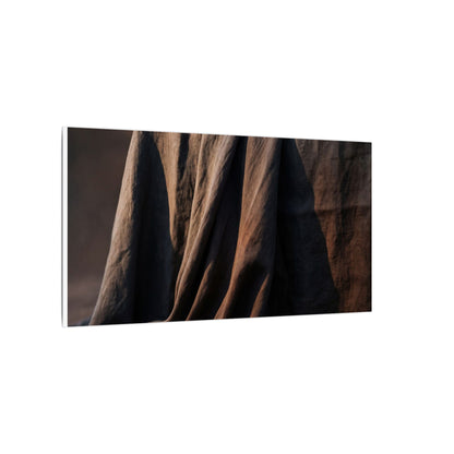 Silk Drape Canvas Art | Winter Dark Japandi Shadow Zen Art
