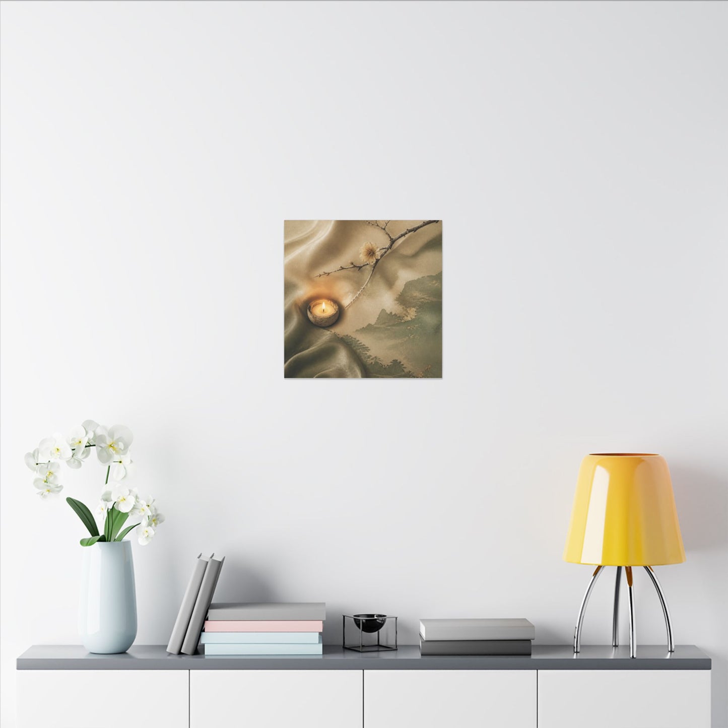 Silk Drape Japanese Pattern Canvas Art | Warm Japandi Art