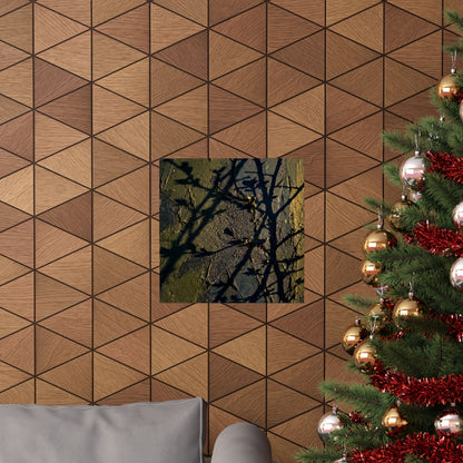Golden Hour Shadow Play Wall Art Print - Dark Japandi Kanso