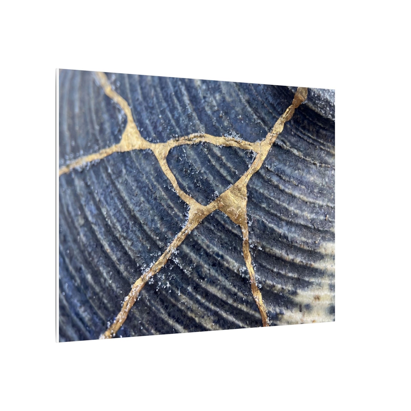 Shibui Water Ripple Canvas Art - Kintsugi Gold Repair