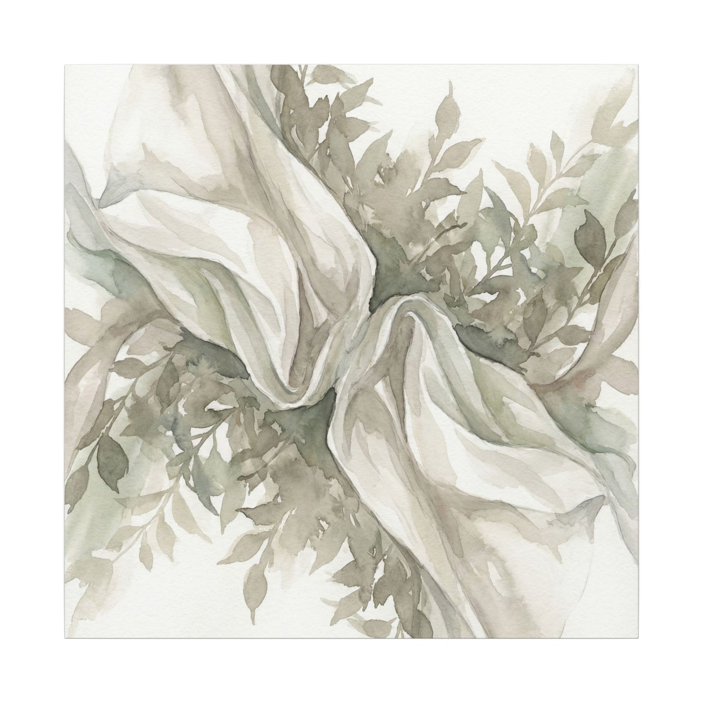 Summer Silk Drape Watercolor Canvas Art | Cozy Decor