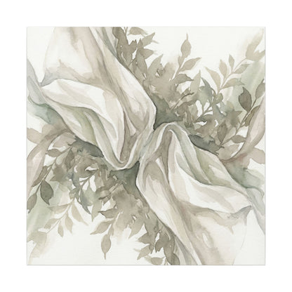 Summer Silk Drape Watercolor Canvas Art | Cozy Decor