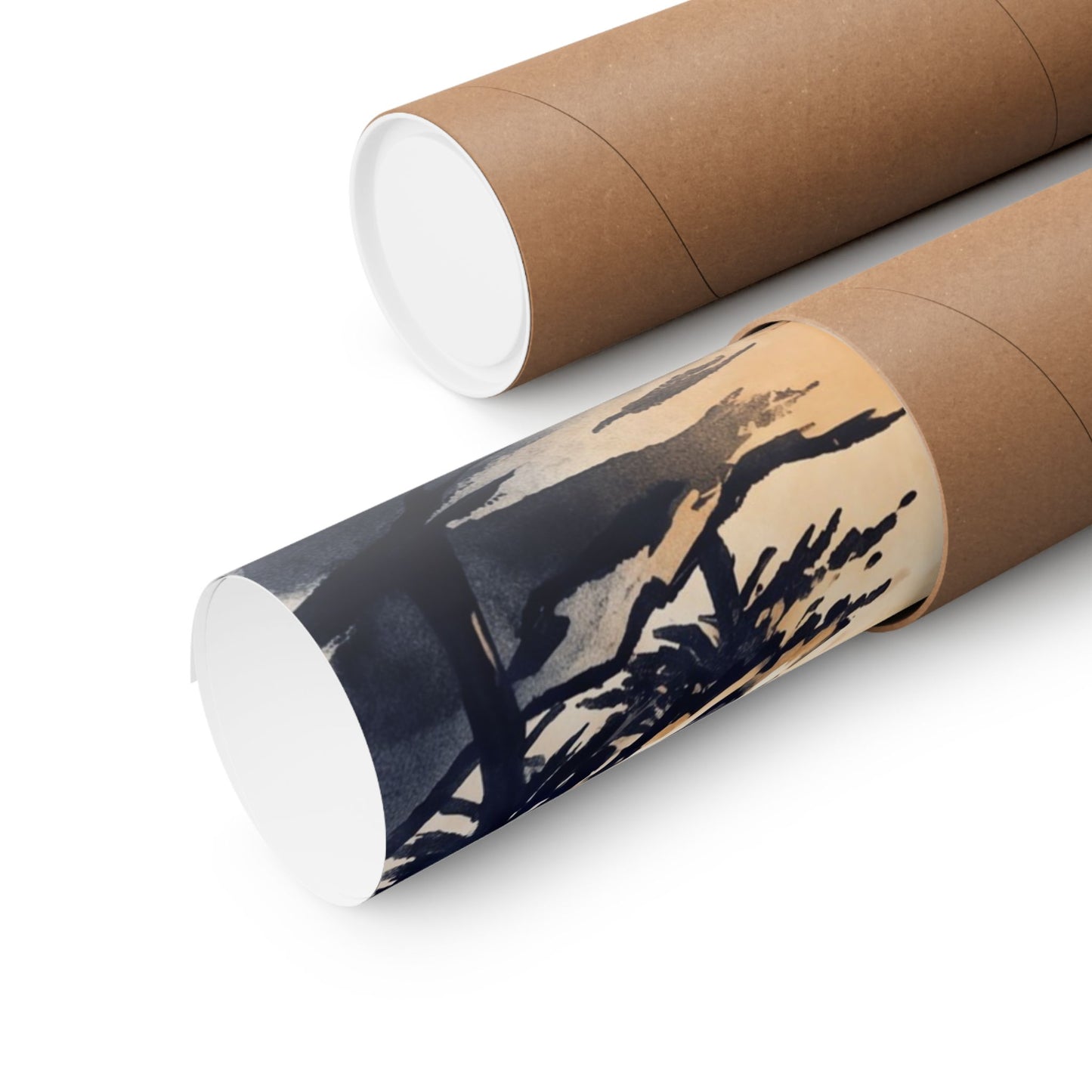 Calm Mountain Mist Wall Art Print - Ukiyo E Inspired Zen