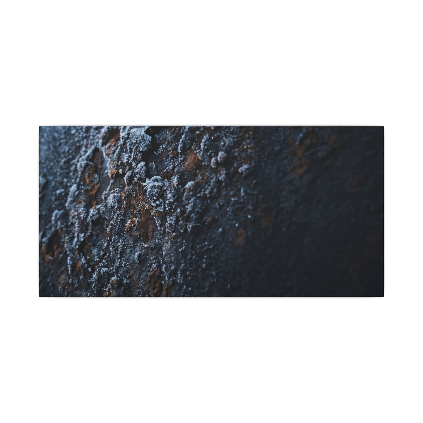 Rust Patina Canvas Art | Winter Dark Japandi Shadow Zen Art