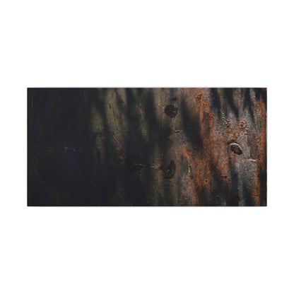 Rust Patina Shadow Zen Canvas Art | Luxurious Dark Japandi Art