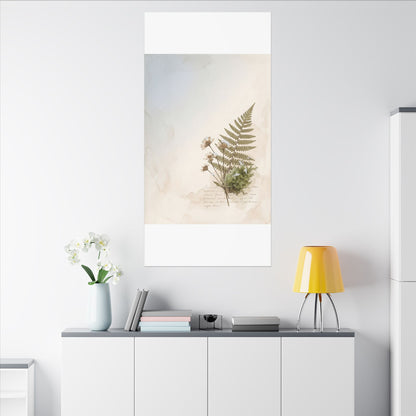 Winter Moss Close Up Herbarium Canvas Art | Enchanting Decor