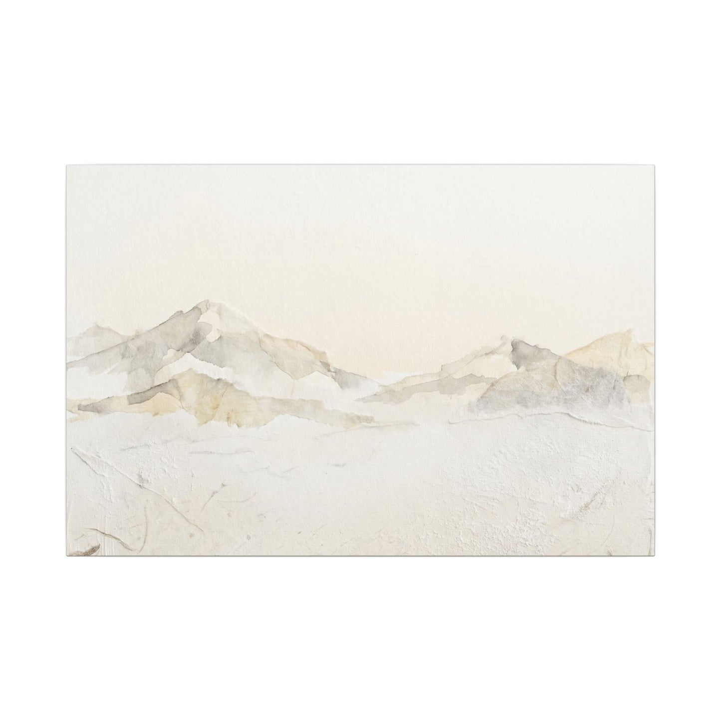 Mountain Mist Winter Canvas Art | Japandi Warm Design Art Print