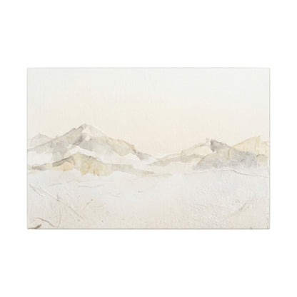 Mountain Mist Winter Canvas Art | Japandi Warm Design Art Print