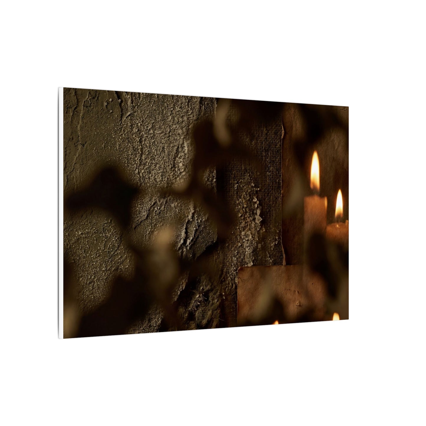Shadow Play Dark Texture Canvas Art | Moody Dark Japandi Art