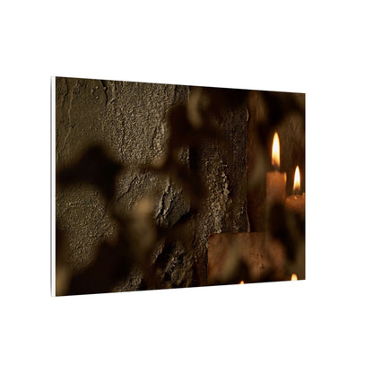 Shadow Play Dark Texture Canvas Art | Moody Dark Japandi Art