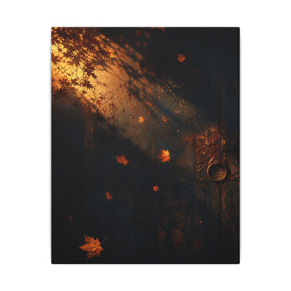 Dark Japandi Rust Patina in Golden Hour | Shadow Zen Canvas Art