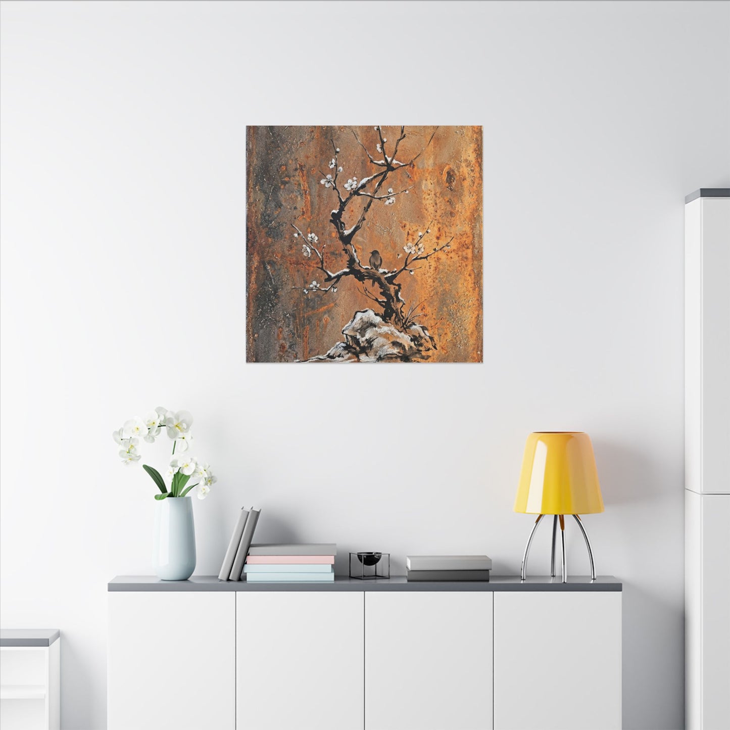 Datsuzoku Rust Patina Canvas Art - Zen Sumi E