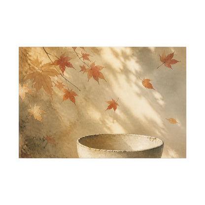 Japandi Ceramic Bowl in Dappled | Watercolor Canvas Art