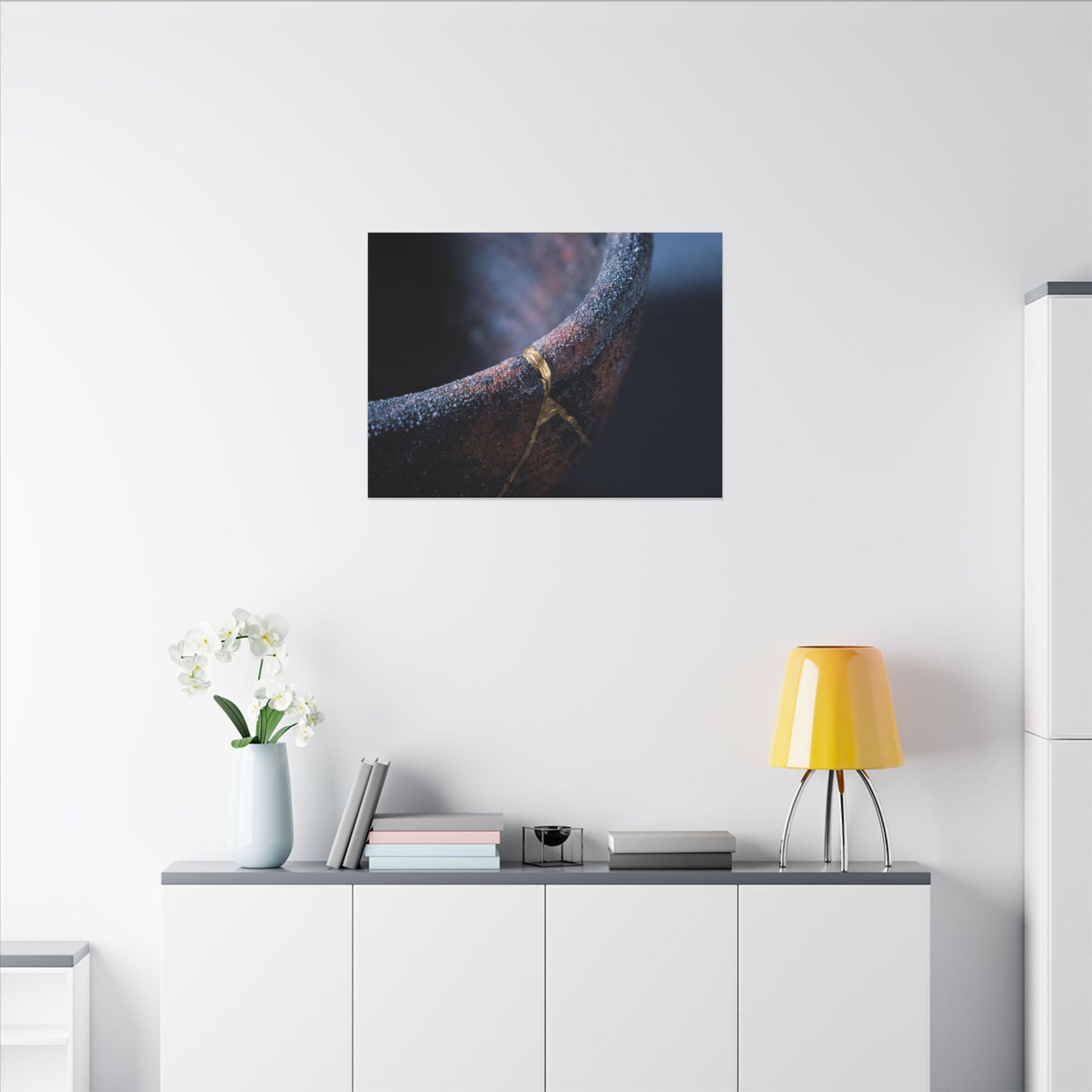 Artful Ceramic Bowl Canvas Art - Broken Beauty Kintsugi