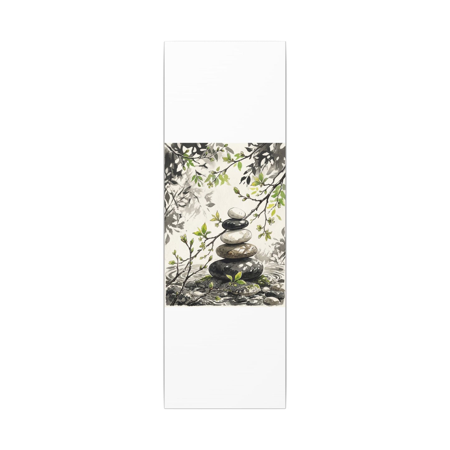 Spring River Stones Japanese Pattern Canvas Art | Elegant Decor