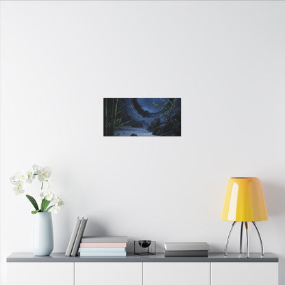 Serene Rock Garden Canvas Art - Enso Zen