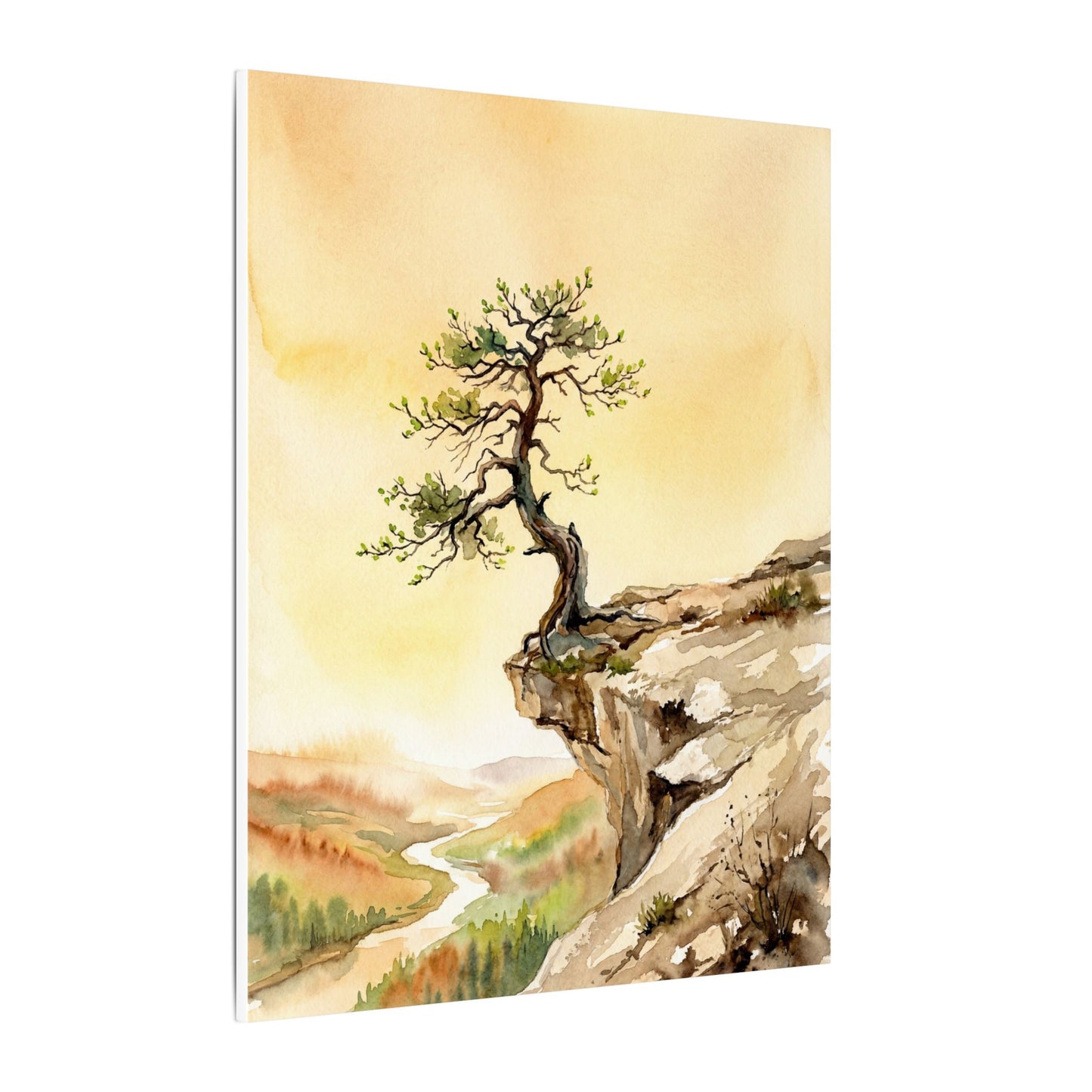 Golden Hour Pine Tree Canvas Art - Japandi Fukinsei