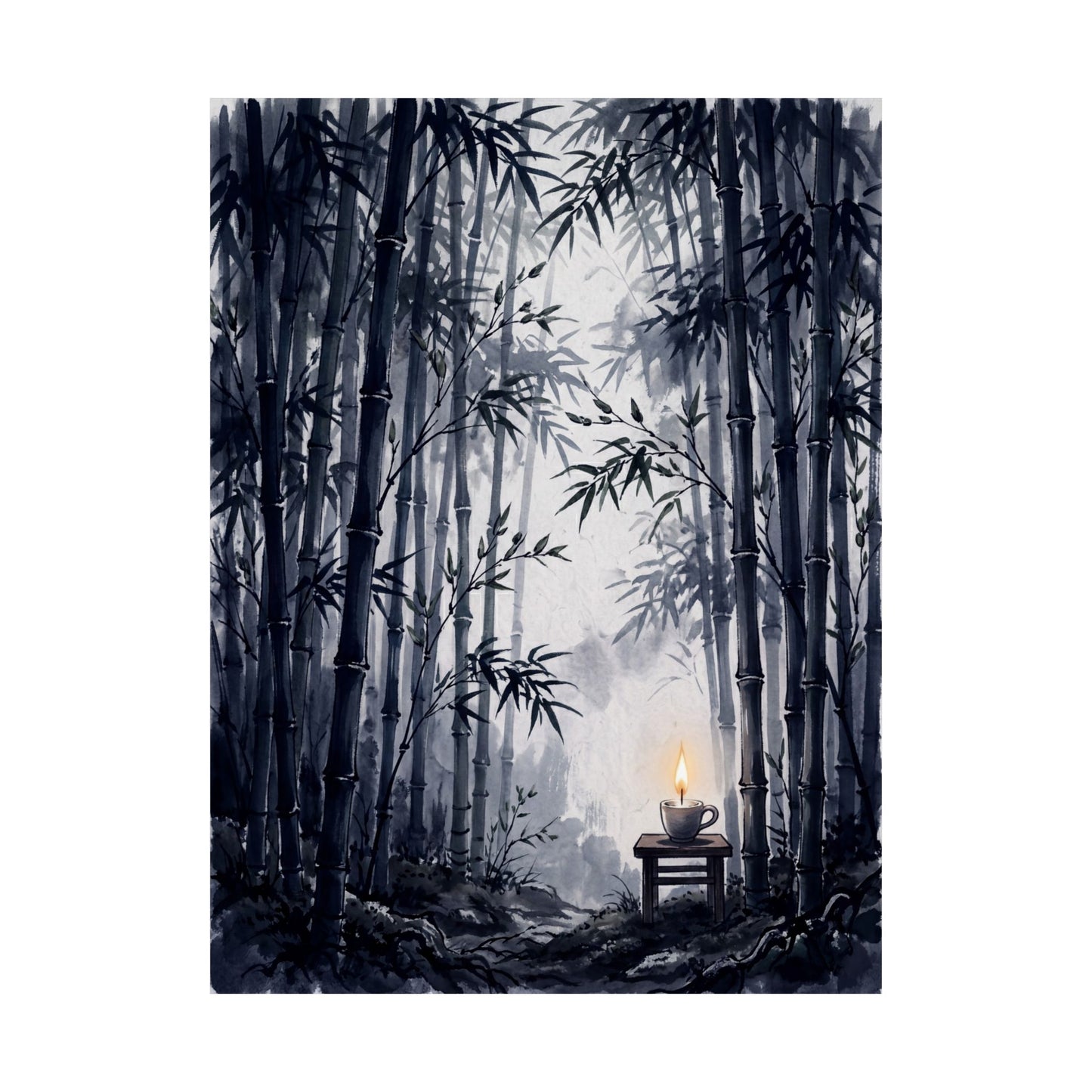 Bamboo Grove Spring Wall Art Print | Zen Peaceful Design