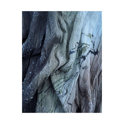 Silk Drape Winter Wall Art Print | Japandi Elegant Design