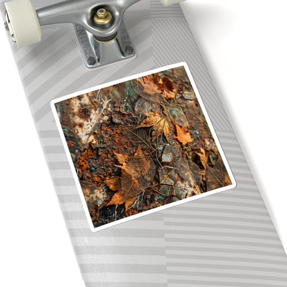 Warm Rust Patina Sticker - Texture Japandi Art Print