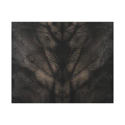 Seijaku Shadow Play Canvas Art - Dark Japandi Charcoal Ink