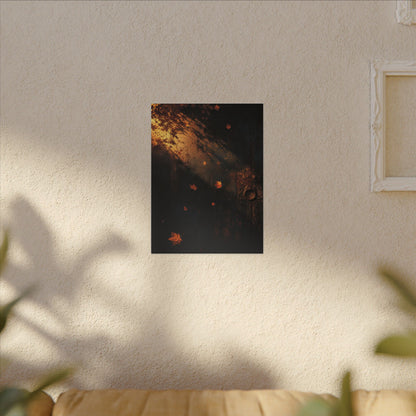 Dark Japandi Rust Patina in Golden Hour | Shadow Zen Canvas Art