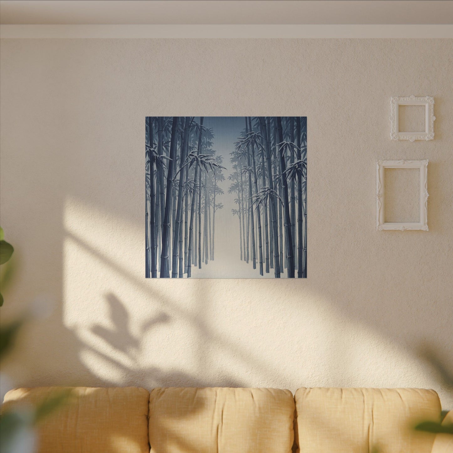 Bamboo Grove Canvas Art | Winter Zen Ukiyo E Inspired Art