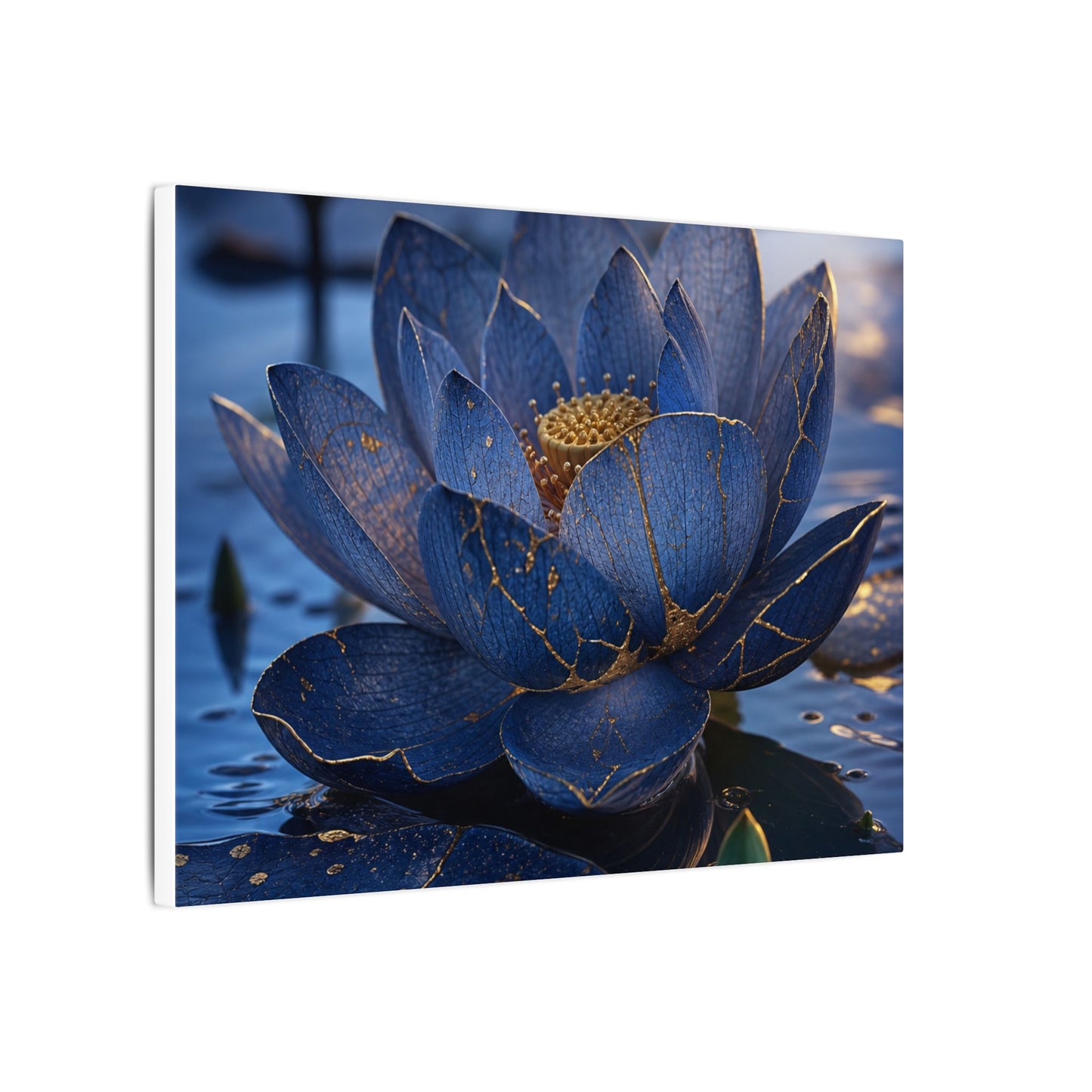 Kintsugi Lotus Flower in Dawn | Broken Beauty Canvas Art