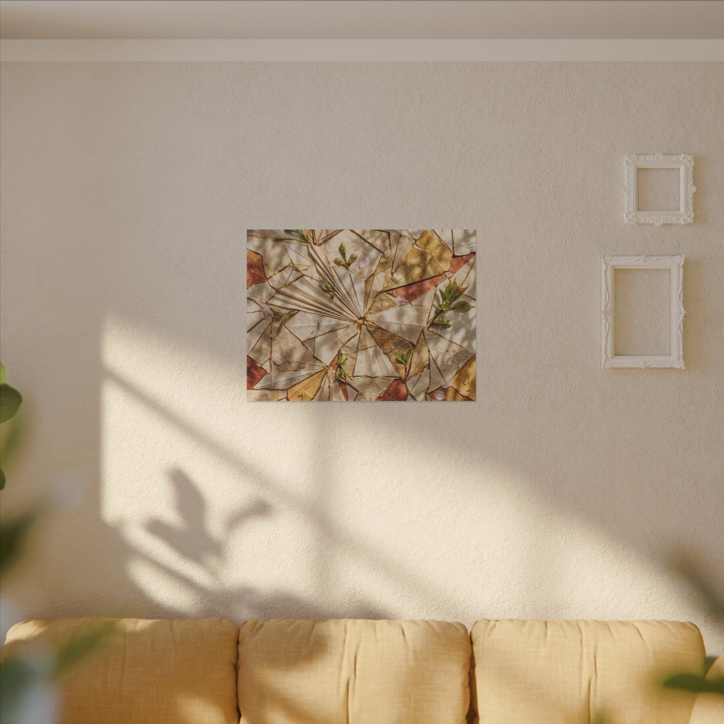 Resilient Paper Fold Canvas Art - Gold Repair Kintsugi