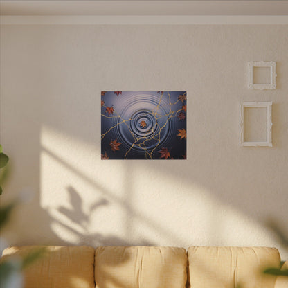 Kintsugi Water Ripple in Dawn | Gold Vein Canvas Art