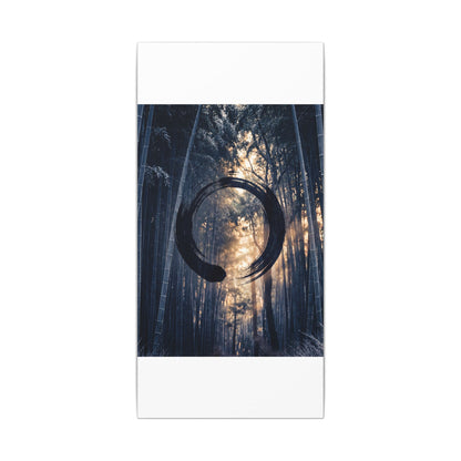 Bamboo Grove Canvas Art | Winter Zen Enso Art
