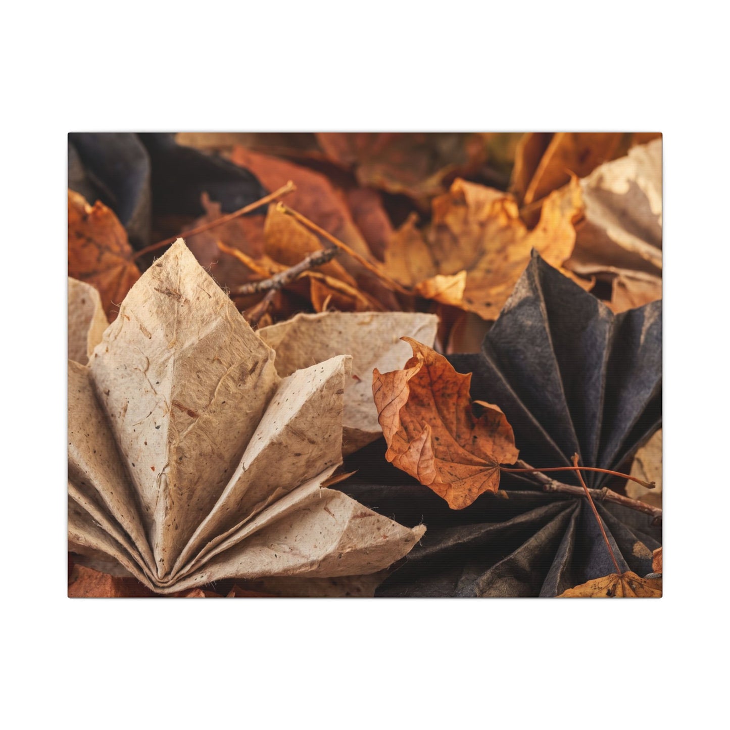 Paper Fold Texture Canvas Art | Elegant Japandi Art