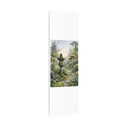 Neutral Stone Lantern Canvas Art - Watercolor Japandi