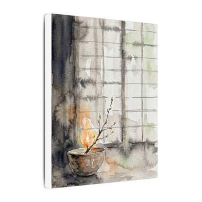 Shoji Screen Canvas Art | Spring Japandi Watercolor Art