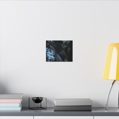 Shadow Play Winter Canvas Art | Dark Japandi Luxurious Design