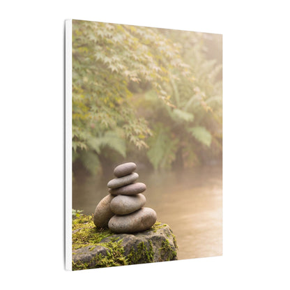 Cozy River Stones Canvas Art - Japanese Pattern Japandi