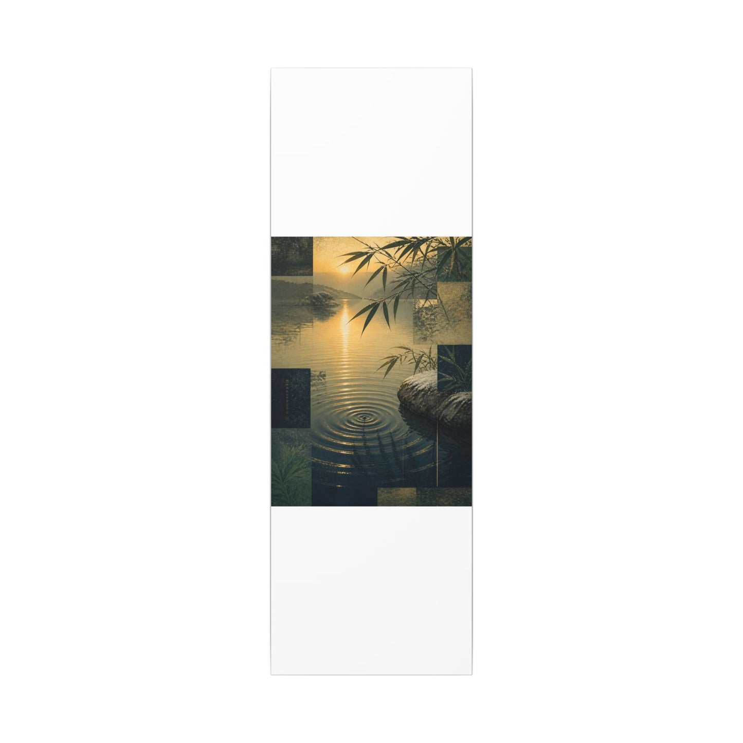 Zen Water Ripple in Golden Hour | Ukiyo E Inspired Canvas Art