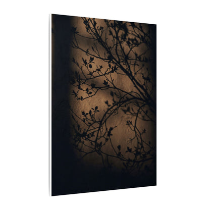 Dark Japandi Shadow Play in Golden Hour | Shadow Zen Canvas Art
