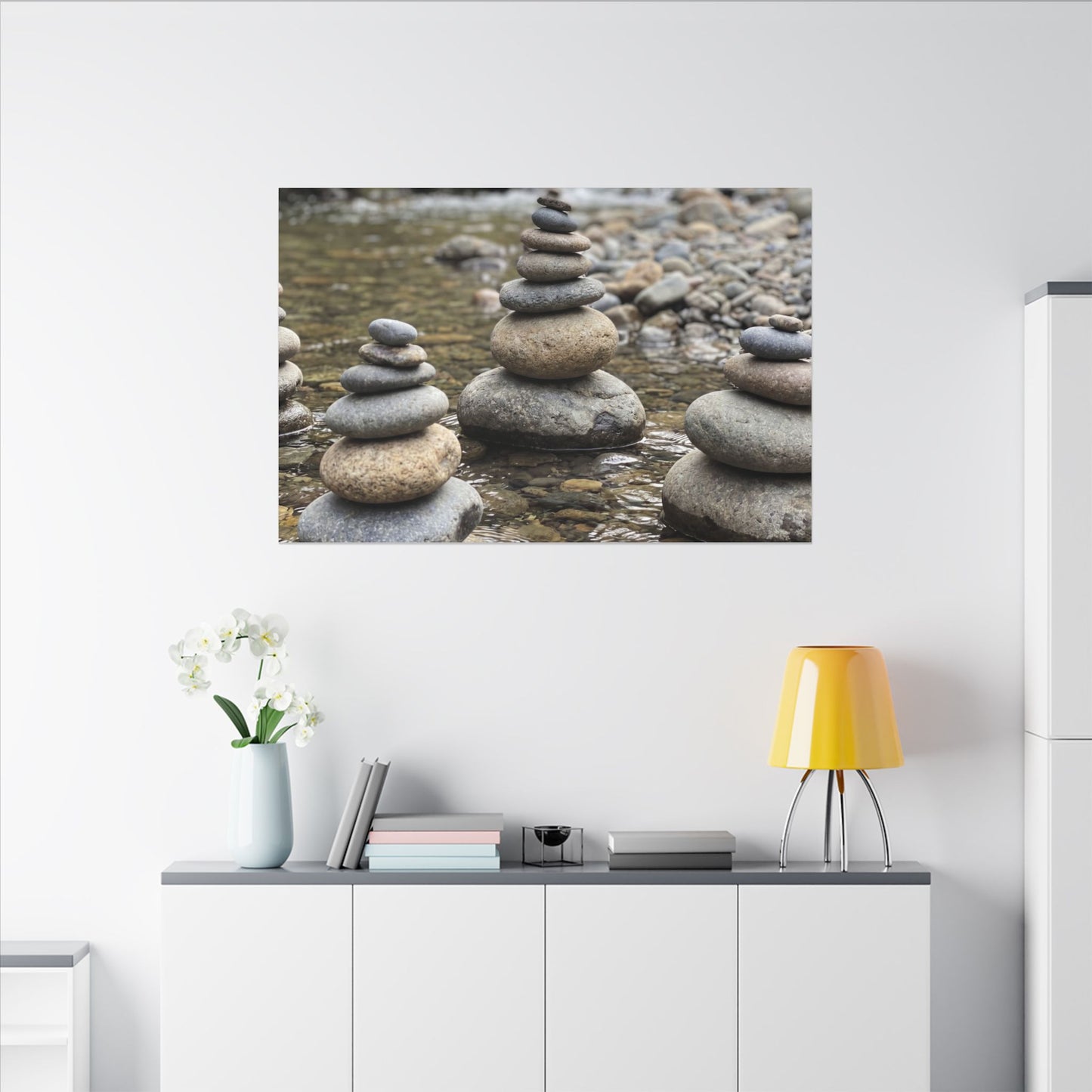 Bamboo Grove Winter Canvas Art | Zen Serene Design
